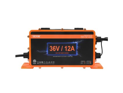 Nabíjačka 36 V 12 A pre golfový vozík, d‑tvar, pre olovené a LiFePO4