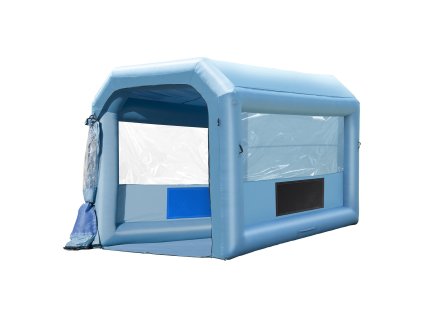 Nafukovacia lakovacia kabína 4×3×2.7 m, 750 W ventilátor, filtrácia