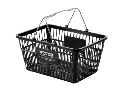 Nákupný košík 12 ks, 21L, plastový, kovové držadlo, 16.73×12.01×8.58"