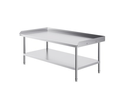 Nerezový pracovný stôl 30×60×26 inch s 3-stranným lemom pre kuchyne