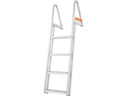 Odnímateľný hliníkový rebrík na čln, 4 stupne, 350 lbs, 4'' protišmyk