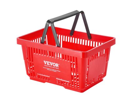 Plastový nákupný košík sada 12, 24L s rukoväťou 16.73×11.61×8.86 inch