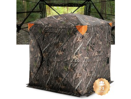 Poľovnícky pozemný kryt s výhľadom 270° jednosmerná sieť pre 2-3 osoby