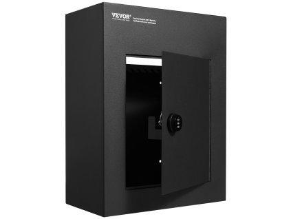 Poštová schránka do steny, oceľová, kombinálny zámok, 13×7×17", čierna