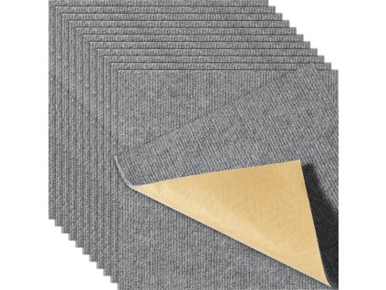 Samolepiace kobercové dlaždice 30.5×30.5 cm, 12 ks, polstrované