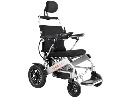 Skladací elektr. vozík 300 lbs/136 kg s nastav.opierkou 20 in/50.8 cm