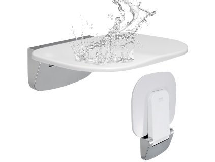 Sklopné sprchové sedadlo na stenu 34.5 cm × 32.5 cm nosnosť 204.1 kg