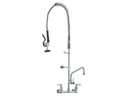 Stenná predmyvacia batéria, v.36" rozstup 8" výtok 12", pre 1/2/3 drez