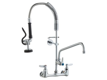 Stenová batéria s predplachom 25", 12" výtok, mosadz, pre 1/2/3 komory