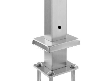 Stĺpik káblového zábradlia 36"×1"×2" sus304 nerez, 11 dier, s držiakom