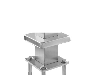 Stĺpik na lanové zábradlie 42"×2"×2", sus304 nerez, 30°, 12 otvorov