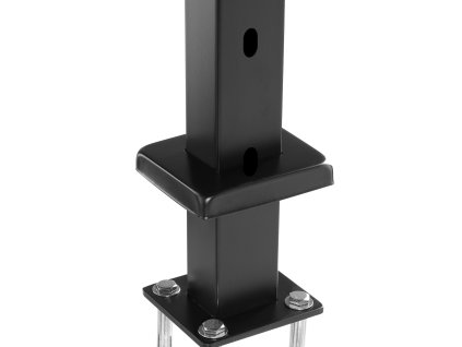 Stĺpik zábradlia 42"×1"×2" nerez sus304, 12 predvŕtaných otvorov, 30°