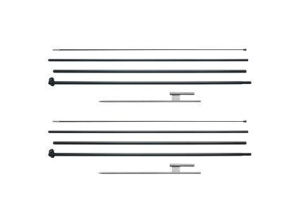 Stožiare pre pierkové vlajky 2 ks 16.3 ft zemné kolíky a taška