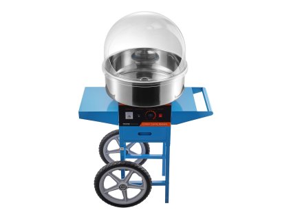 Stroj na cukrovú vatu 1000W s vozíkom, nerezová misa, kryt, zásuvka