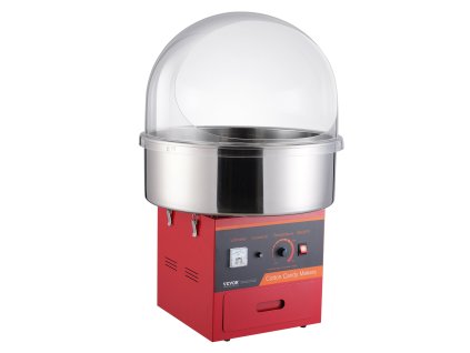 Stroj na cukrovú vatu 1000W, nerezová misa, s krytom a zásuvkou