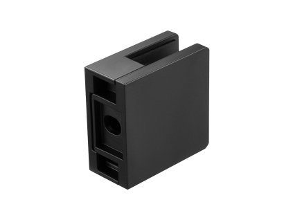 Svorky na sklo 40 ks štvorcové na zábradlie pre sklo 0,8–1,2 cm čierne