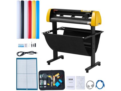 Vinylový rezací plotter 34" so softvérom, 3 čepeľami a lcd displejom