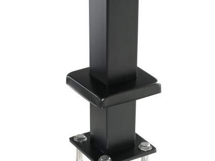 Zábradlový stĺpik 36×2×2in/91.4×5.1×5.1cm oceľ bez otvorov 1ks čierny
