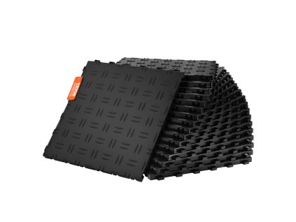 Zámkové dielce na podlahu 12×12×0.53 inch, 25 ks, čierne, protišmykové