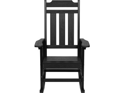 Hojdacie kreslo z hips, vysoké operadlo, nosnosť 400 lbs, čierne