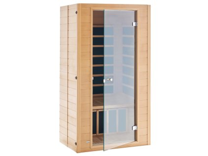 Infračervená drevená sauna pre 1–2 osoby, nízke emf, chromoterapia