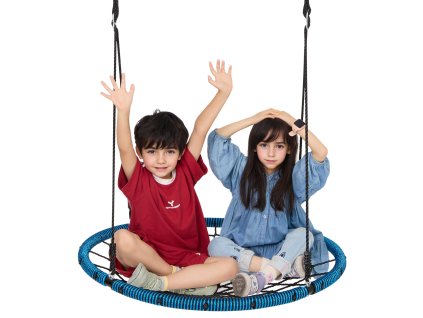 Kruhová hojdačka 40 inch nosnosť750lbs tkané sedadlo nastaviteľné lany