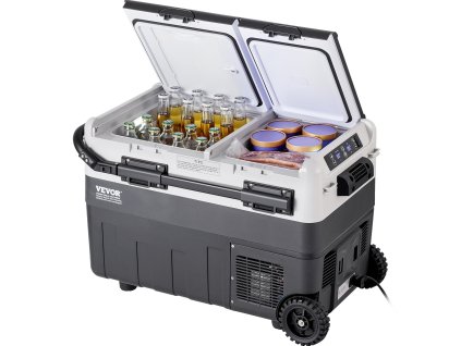 Prenosná autochladnička 12 V, 50 L/52.8 QT, dvojzónová, -4℉-68℉
