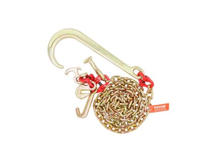 Reťaz s j hákom 5/16"×6' g80, 15" stopka, rtj a grab hák, 5400 lbs