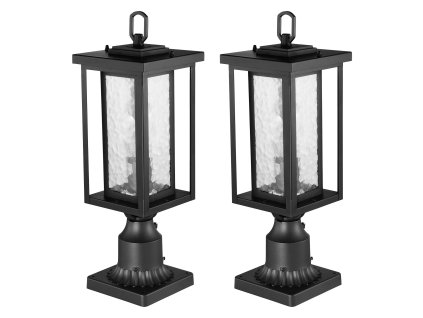 Záhradné stĺpikové svietidlo 2 ks, 450 mm, vodotesné, 3.5 in základňa