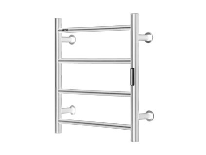 Nástenný vyhrievaný vešiak na uteráky 4 tyče IPX5 časovač led