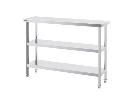 Nerezový pracovný stôl do reštauračnej kuchyne 35.6×121.9 cm