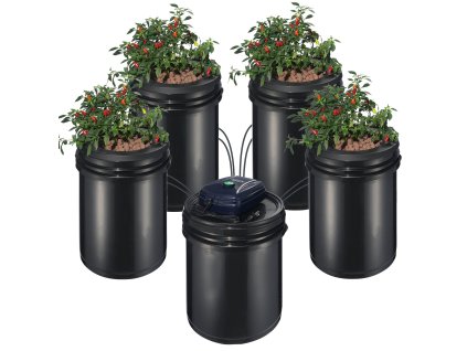 Recirkulačný hydroponický systém hlbokej vodnej kultúry 4 vedrá 18.9 L