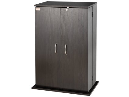 Skriňa na CD a DVD s dvierkami a nastaviteľnou policou 576 CD, espresso