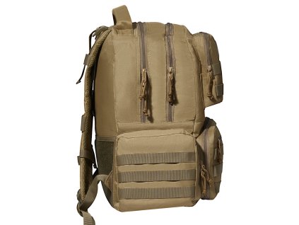 Taktický batoh na 6 pištolí, 10 zásobníkov, uzamykateľný, hnedý