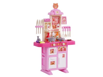 Detská kuchynka s parou, zvukmi a svetlami, 48 dielov, 3–5 rokov