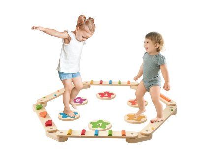 Drevené rovnovážne kamene 6 ks, montessori, pre deti 2–6 rokov