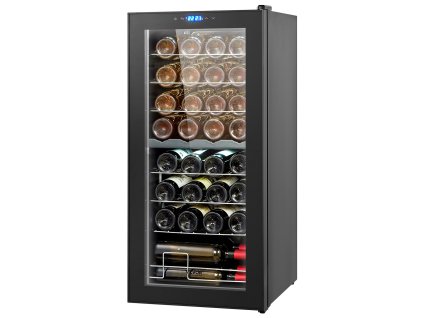Chladnička na víno 32 fliaš, dvojzónová, digitálne ovládanie, UV sklo