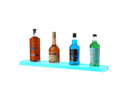 Osvetlená nástenná polica na fľaše 1-úrovňová 30" s diaľk. a app ovl.