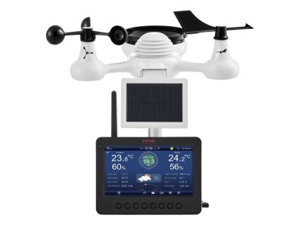 Počasová stanica 7 v 1 Wi‑Fi, 186 mm (7 in) TFT, vonkajší senzor