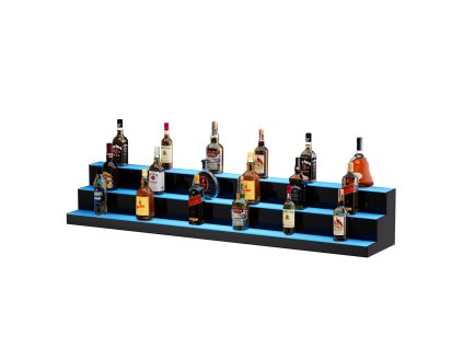 Polica na fľaše s led, rf a ovládaním cez app 152.4 cm 3-stupňová