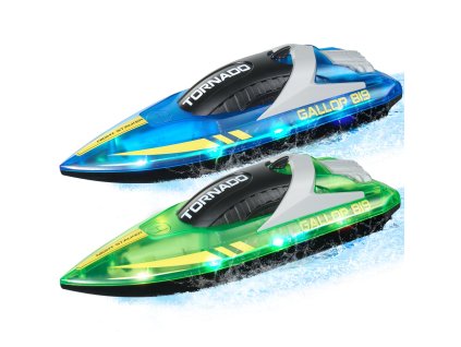 Rádiom riadená loď 2.4 ghz 12 km/h, 4× nabíjateľné batérie, vodotesná