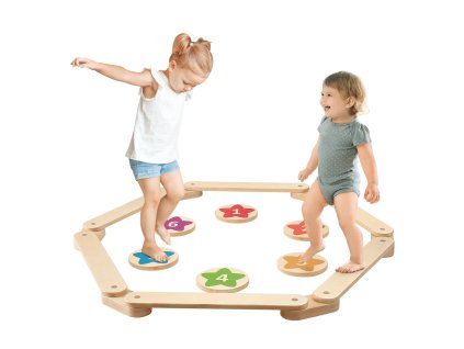 Sada 6 drevených balančných dosiek pre deti 2-6 rokov, Montessori