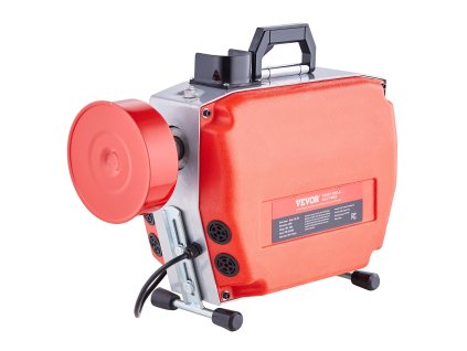 Stroj na čistenie potrubia 420W, kábel 120'×7/8", 6 nožov, 1.9"–6"