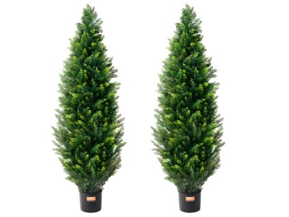 Umelý cédrový strom 2 ks 121.9 cm uv odolný do interiéru/exteriéru