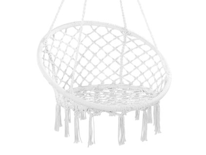 Závesné macramé hojdacie kreslo z bavlnenej šnúry, nosnosť 330 Lbs