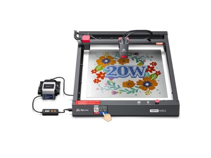AlgoLaser Alpha MK2 20W Laser Engraver, 20,000mm/min, Snap and Engrave via Smart Screen, Power Failure Recovery, Cut 20mm Plywood, 5G Wifi, APP Control, 7 Safety Protections, Air Assit Kit, 400*410mm (157.5*161.4inch)