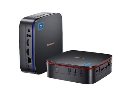 Blackview MP60 Mini PC, Intel N150 4 Cores Max 3.6GHz, 16GB RAM 512GB SSD, 2*HDMI Dual Screen Display, 16GB RAM 512GB SSD, Dual-band WiFi Bluetooth 4.2, 2*USB2.0, 2*USB3.0, 1*RJ45, 1*Headphone Jack