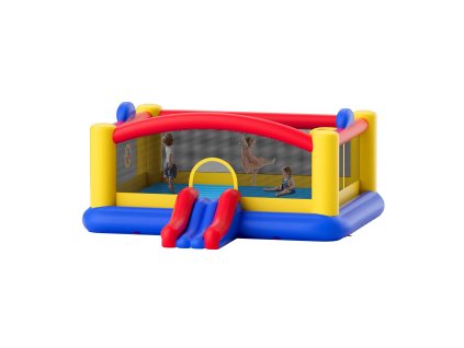 Nafukovací skákací hrad s dúchadlom, sklz, 177×173×80 inch, 3–10 r.