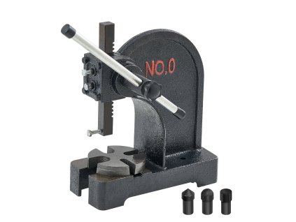 Ručný stolový arbor lis 0.5 ton, liatina, max. výška 4.6", na razenie