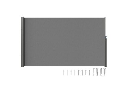 Výsuvné bočné tienenie 71×138" 180g polyester nepremokavé uv30+ sivé